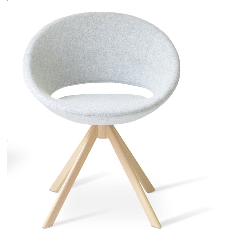 Fauteuil Papasan large de 23,75 po Crescent, Naturel, Similicuir orange