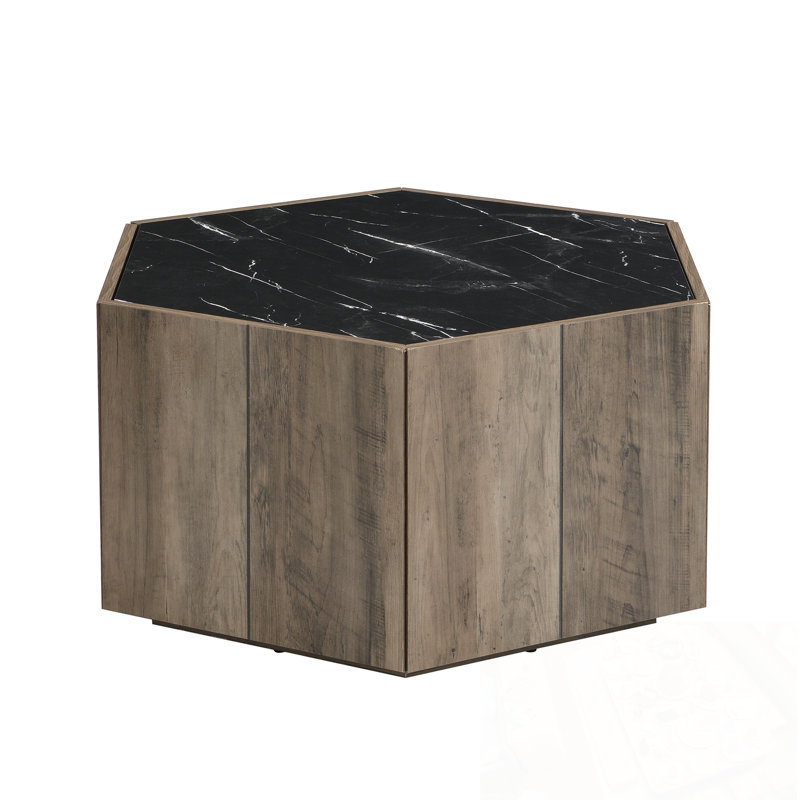 Coffee Table with 2 Hidden Drawers, Black