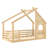 Twin House Floor Bed for Kids with Window & Shelf, Solid Wood Montessori Bed, Low to Ground, No Box Spring Needed, Natural-1353938661-1353938660