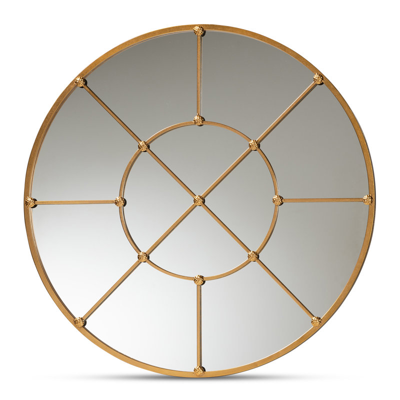 Metal Flat Wall Mirror, Gold