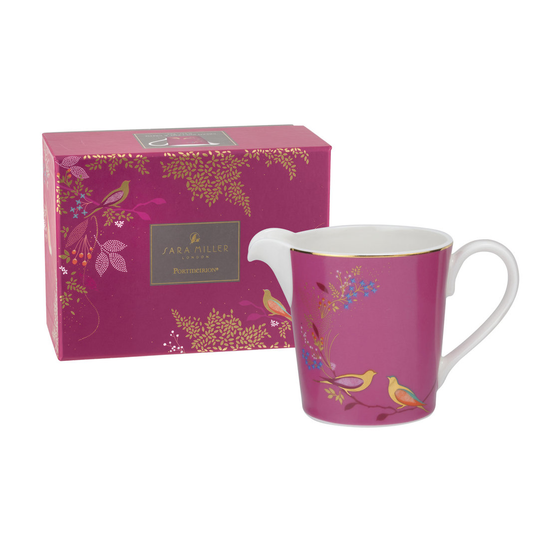 Sara Miller Chelsea Portmeirion Sm Chelsea Collection Creamer 8 Oz Pink Portmeirion