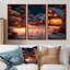 «Christmas Time In The Winter Village», ensemble d'art mural paysage d'hiver-458605188-458605186