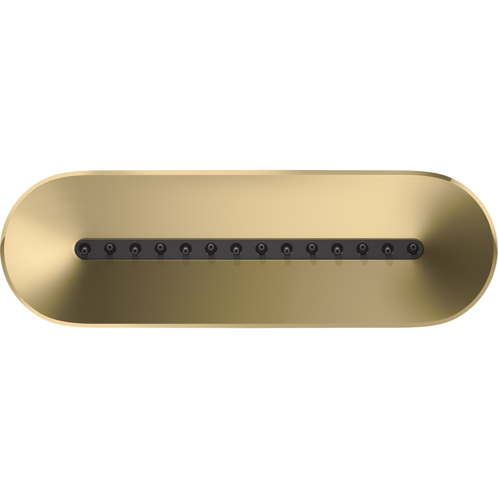 Statement Oblong Vichy 2.5 Gpm Body Spray, Vibrant Brushed Moderne Brass