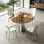 Table de salle à manger à piédestal 35 po pour 2 à 4 personnes - Plateau de table moderne en verre trempé noir avec base évasée argentée pour petits espaces