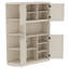 Modular L-Shaped Entryway Hall Tree?&?Storage Cabinet Set,?4?Hooks,?Shelves?&?Flip?Drawer Organizer?for?Hallway-1723348508