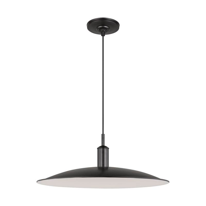 Thomas O'Brien Dash 1 Light Dining Room Pendant With Shade, 183" H x 24" W x 24" D, Aged Iron