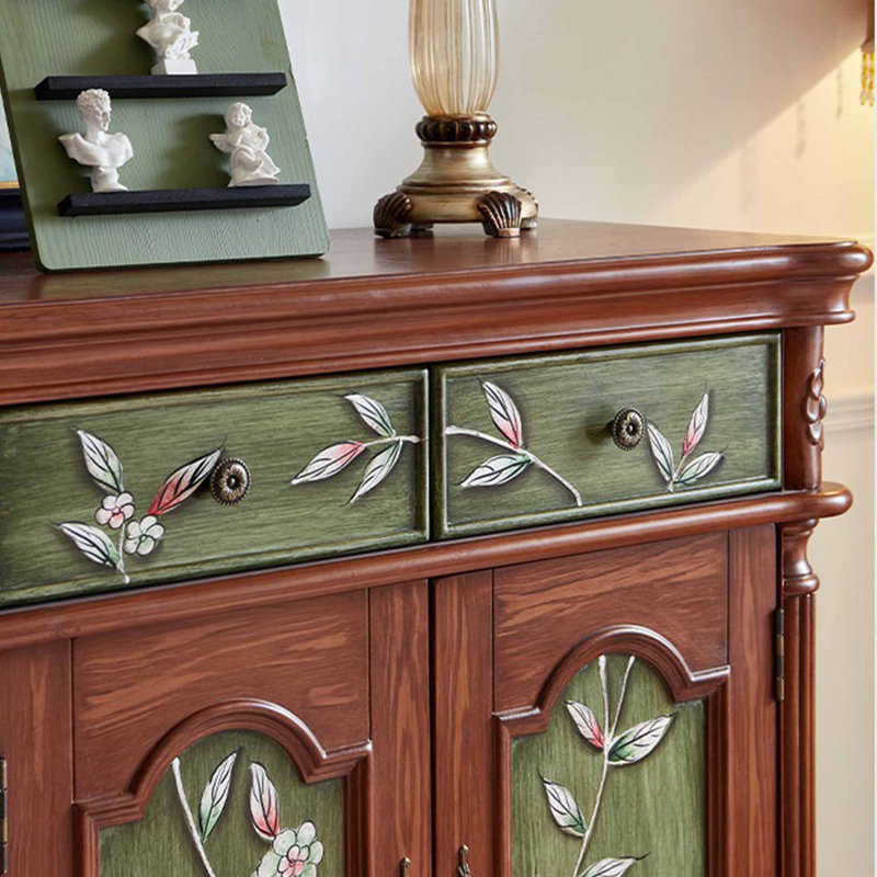 American style retro storage shoe cabinet, 43.31"H x  33.86"W x  14.96"D