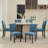 Dining Chairs Set of 2 Upholstered Parsons Diner Room Chair Sets Fabric Kitchen Chairs with Nailhead Trim/Sturdy Wood Legs and Padded Cushion Accent Chair Modern Living Room Chairs, Navy Blue