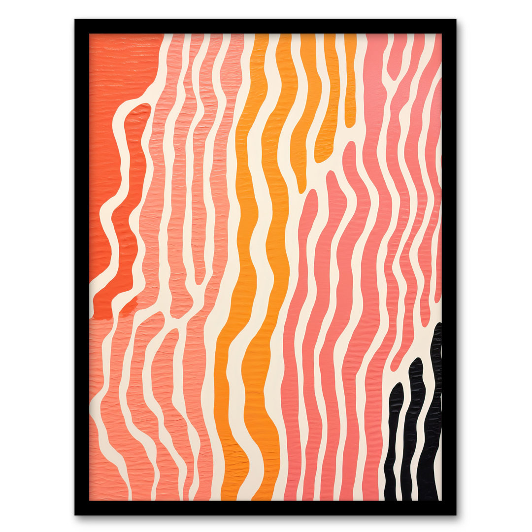 The Sand After The Sea Abstract 1 Warm - Single Picture Frame Print