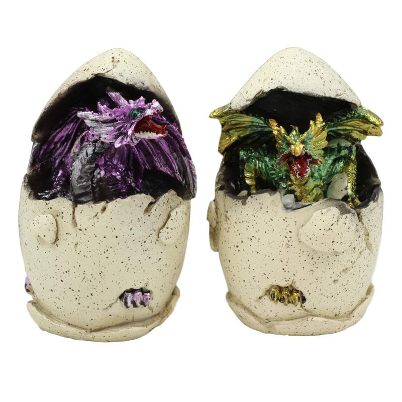 Ensemble de 2 figurines 2 pièces en métal et œuf