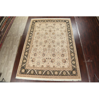Aubusson One-of-a-Kind 9'10'' X 13'11'' New Age Wool Area Rug in Beige