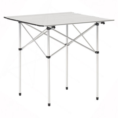 Folding Portable Camping Table Aluminum Outdoor Picnic Roll up Table Carry Bag