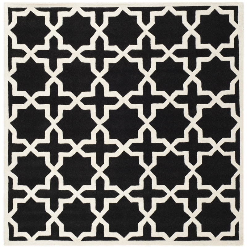 Chatham Hand Tufted Wool Geometric Rug, Square 7'
