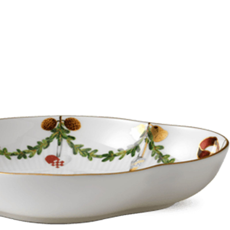 Royal Copenhagen Star Fluted Christmas Accent Platter