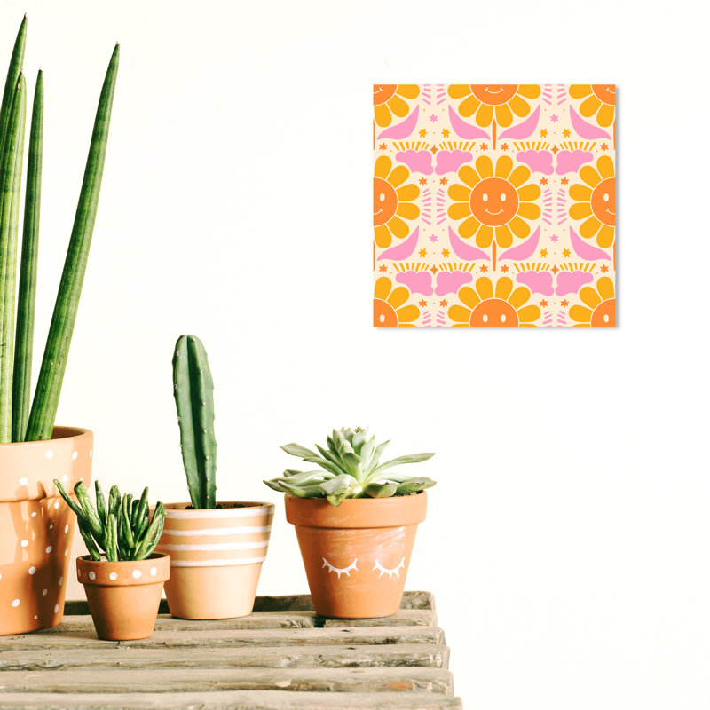 Le soleil rétro enfantin par Wynwood Studio, H 12 po x l 12 po x P 0,8 po