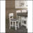 Contemporary Dining Room Counter Height Chairs Set Of 2 Chairs Only White Solid Wood Gray Padded Fabric Seat