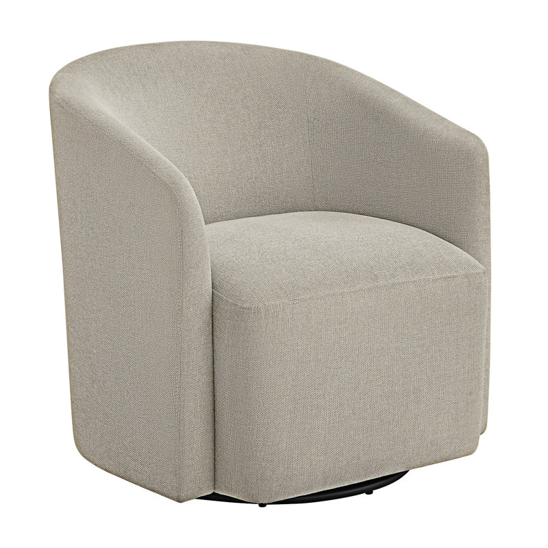 Fauteuil demi-tonneau pivotant, Beige