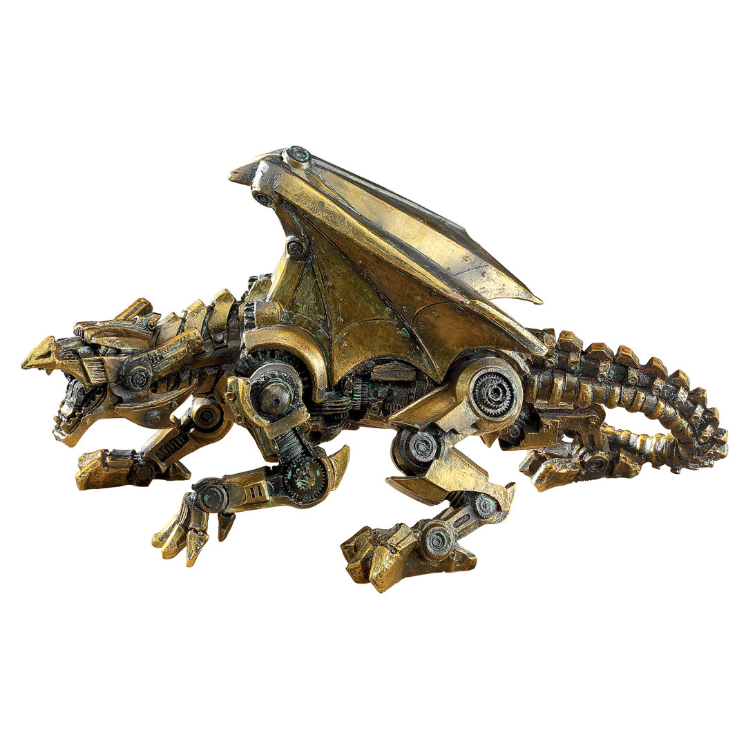 Steampunk Gothic Gear Dragon Figurine Design Toscano
