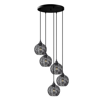 Luminaire suspendu en grappe à 5 lumières