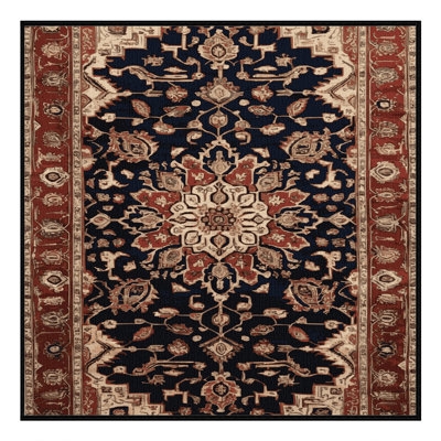 Machine Washable Persian Brown Area Rug