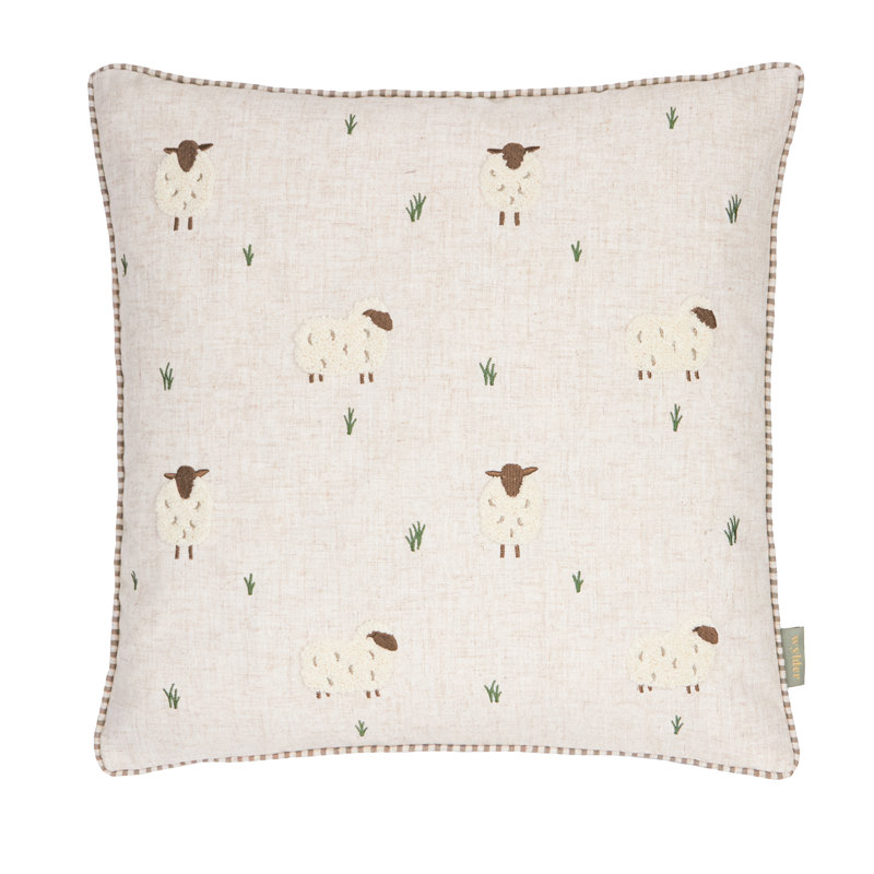 Asraa Cream Square Cushion Cover