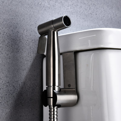 Toilet Bidet - Handheld Type Hygiene Upgrade Rust Silver Metal Bathroom Hygienic And Practical