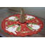 Nappe de Noël ronde de 86 cm (34 pouces) avec bonhommes de neige et volutes.