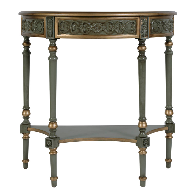 Danelle Demilune 30" Console Table, Pastel Green