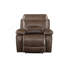 Aashi Brown Leather-GEL Match 3PCS Recliner Living Room Set