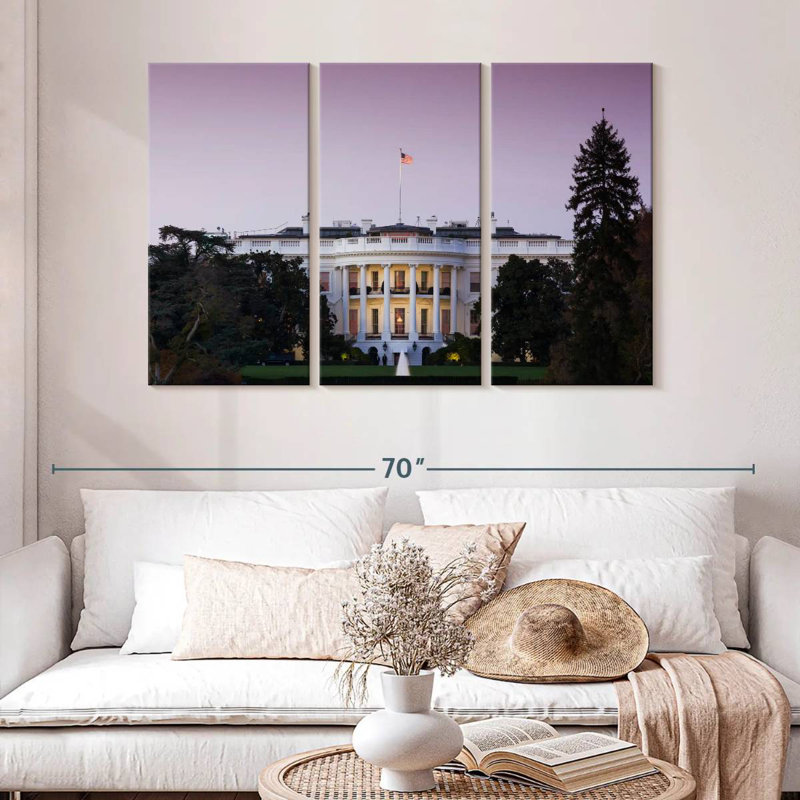 White House At Dusk, 24" H x 38" W