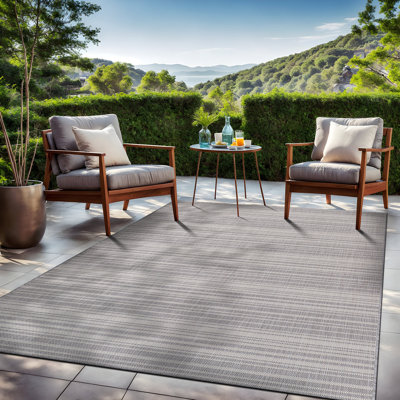 Tapis intérieur / extérieur gris Waikiki
