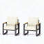 Ensemble de 2 fauteuils de patio en aluminium toutes saisons avec coussins beiges épais, 28,6 po