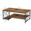 Caveney Coffee Table with Storage, Metal Structure, Industrial Cocktail Table