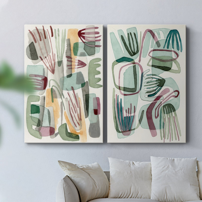«Sea Abstract I», toile tendue avec châssis de qualité supérieure, prête à être accrochée, H 18 po x l 12 po