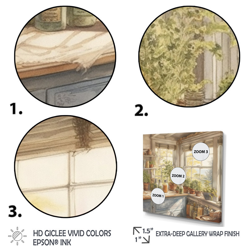 Old Farmhouse Kitchen I - Art mural de cuisine, H 30 po x l 30 po x P 1 po