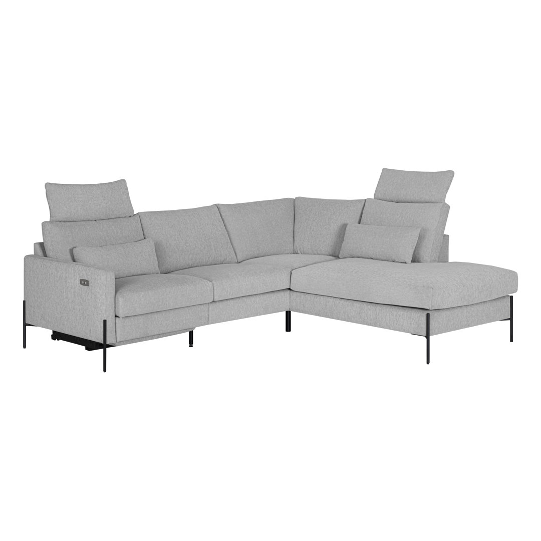 Ecksofa Laura Elektrische Relax-Funktion mit USB-Anschluss