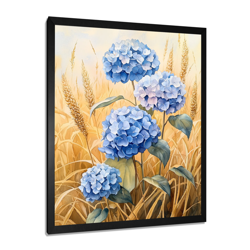 Annawan - Art mural sur toile à motif floral, H 40 po x l 30 po, Noir, noir, noir, noir