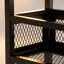 Wine Bottle & Glass Rack Black