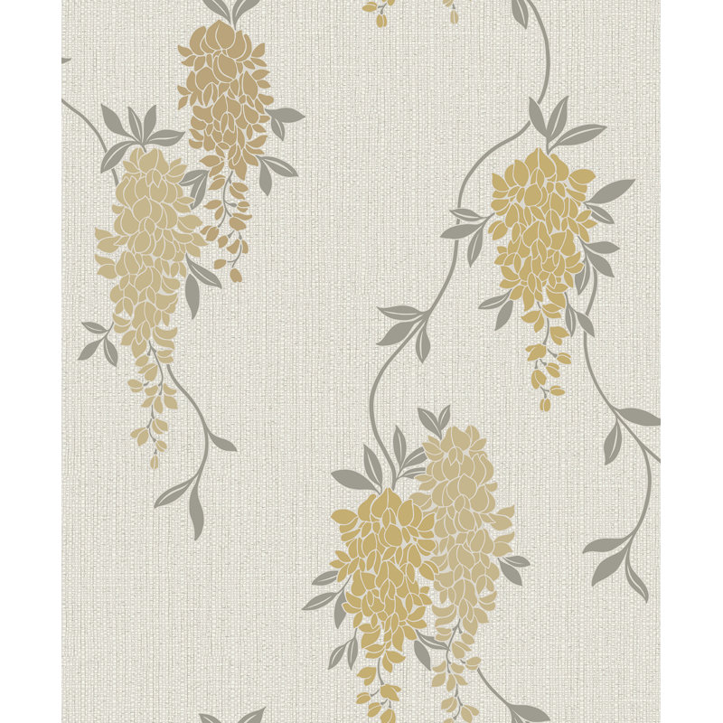 Papier peint Aisla Wisteria, Jaune