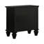 Table de chevet noire à 3 tiroirs avec plateau de service escamotable - Fabrication en bois d'ingénierie pour la chambre 3 tiroirs