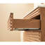 Meuble-lavabo simple flottant de 36 po avec lavabo en céramique, entièrement assemblé, noyer naturel, fabrication en contreplaqué, meuble de rangement mural et de rangement substantiel, matériau principal, surface nécessitant peu d'entretien