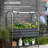 Raised Garden Bed With Legs And Cover, Metal Elevated Planter Box With Bottom Shelf And Liner For Vegetables, Dark Gray-1267054417