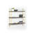 3 Wall Shelving, Walnut, Yellow Metal Frame, Organizing Books, , Stable Accents, Kitchens, Open-Frame, Space Saving-120632361