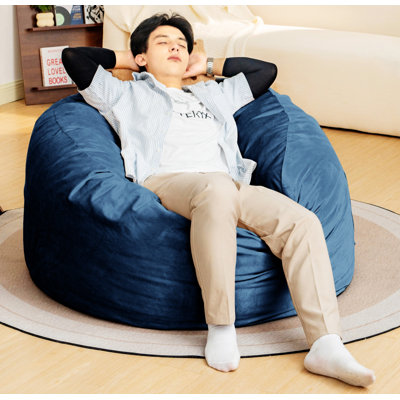 Fauteuil à billes: fauteuils à billes en mousse à mémoire de forme géante pour adultes avec housse en microfibre