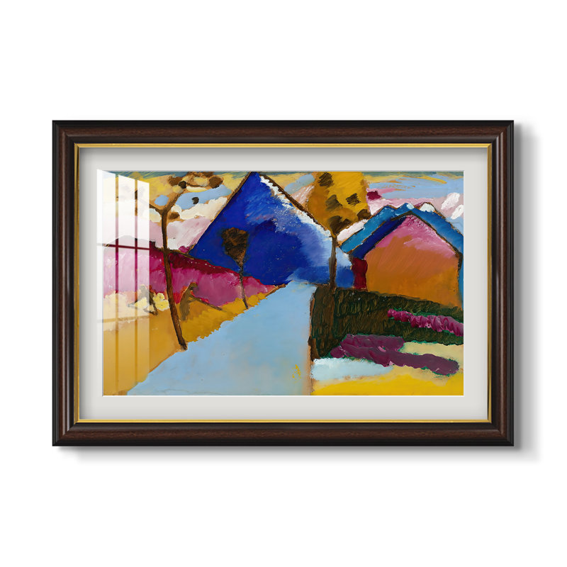 Rue Kochel Straight, 1909 - Wassily Kandinsky - Estampe encadrée sur mesure, 16x22 INNER SIZE, Framed Print with Mat
