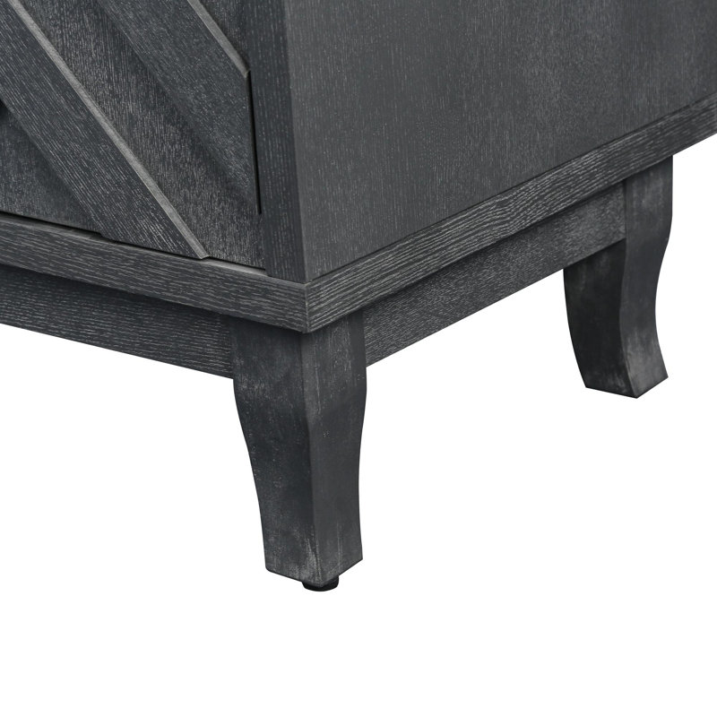 Buffet en bois de style rétro, Gris foncé antique