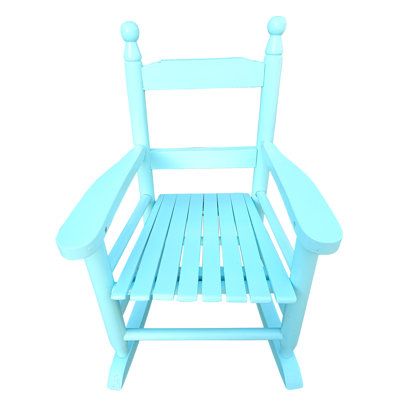 Chaise berçante S, bleu - Bois franc massif pour plus de confort intérieur / extérieur