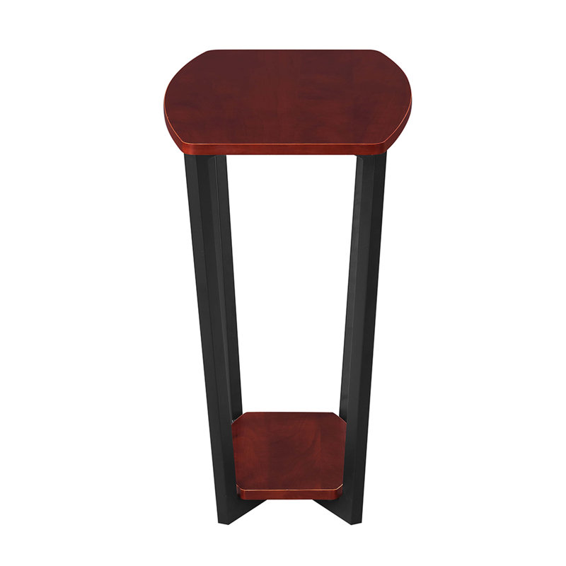 Table de bout avec rangement Asyra, Cerise / noir