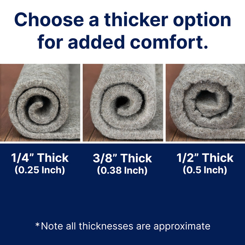 Eco Plush 0.375" Felt Rug Pad, Rectangle 10' x 14'