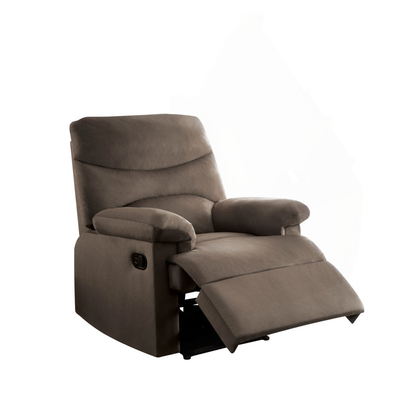 Fauteuil inclinable brun clair en tissu tissé, Marron clair
